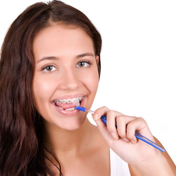 brushing and flossing